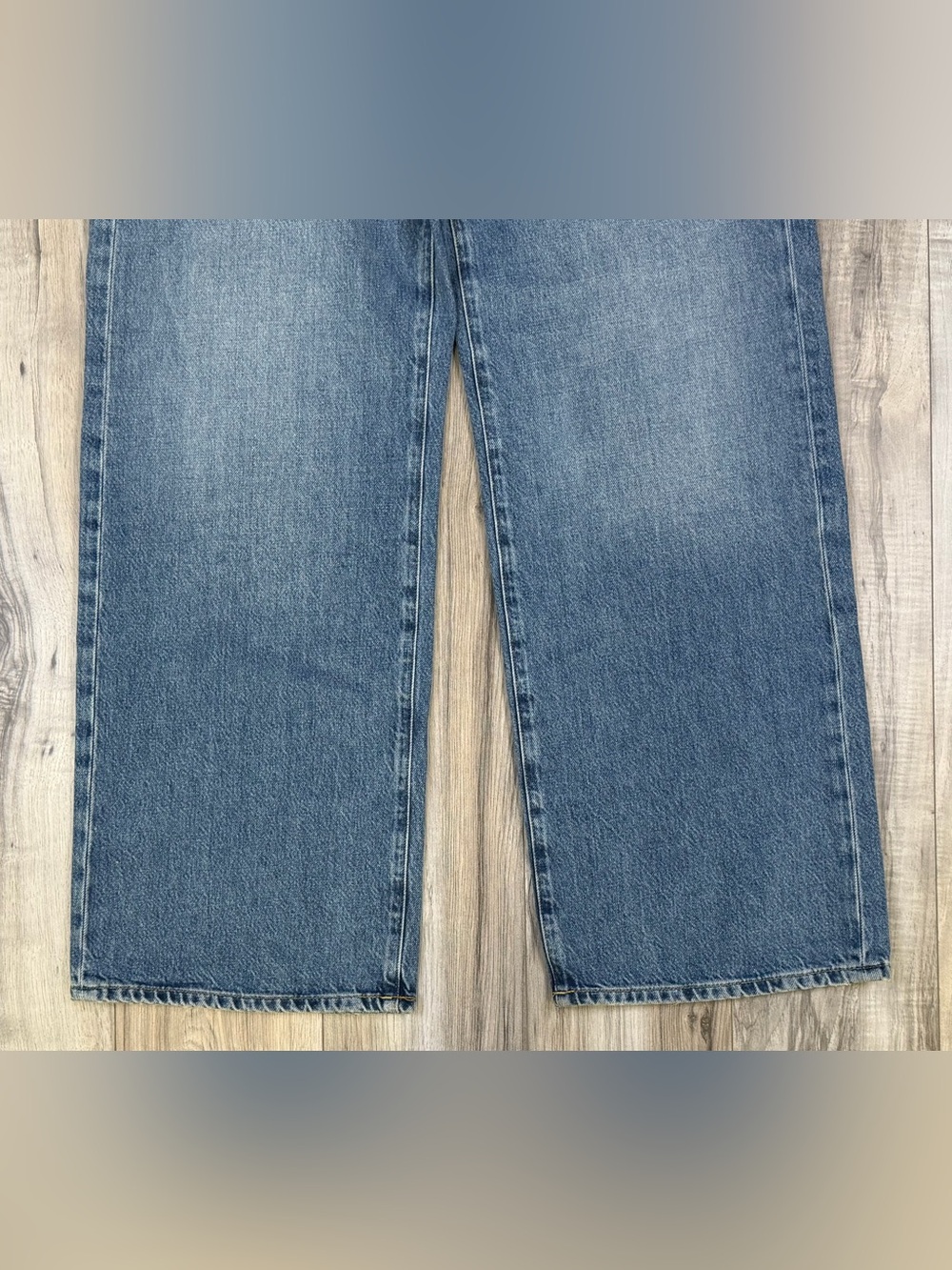 Buck Mason Ridge Twill Jet Set Jeans High Rise Wide Leg Denim Size 26 NEW - Picture 2 of 10